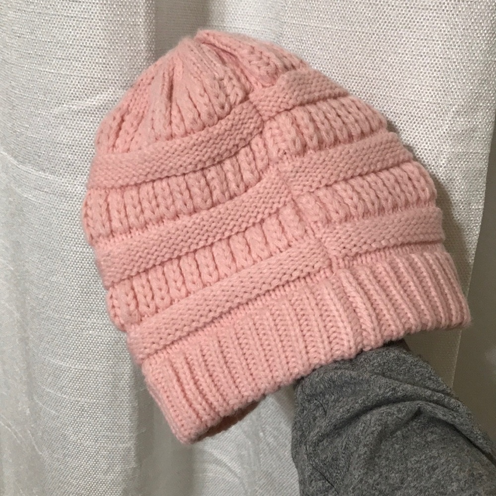 Pink winter hat